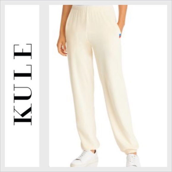 NWT Kule The Velour Sweatpants in Cream - Size XS - Picture 1 of 6